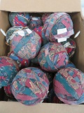 21 patterned rag balls, 5