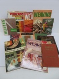 12 hard cover and soft cover weaving and hand weaving books