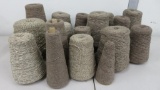 17 Tweed type colored yarn cones, not strong enough for rugs