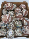 20 brown patterned rag balls, 4