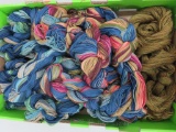 Two large multi color skeins over 8' long, warp