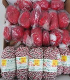 Christmas colored yarn lot, red and red/green