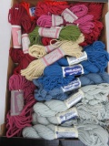 Tapestry yarn and rug yarn, 27 pieces