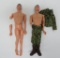 Two parts GI Joe dolls and camouflage outfit