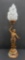 Torch table lamp with signed statue, of woman, 25