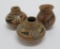 Three miniature Southwest pottery pieces, 1 1/2