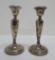 Pair of sterling 1821 candle sticks, 8
