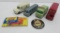Four vintage Match box ,Lesney cars and Hot Wheels medallion