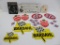 Vintage auto stickers, STP,, DX, Columbus Shock Absorbers, and Bardahl