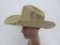 Sheplers straw cowboy hat, 7 1/4, with storage box