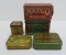 Four vintage metal tobacco tins and Natco Matchbox