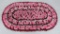 Pink MCM funky style oval poly squares rug, 40