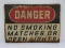Danger metal sign, 14
