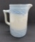 Red Wing Cherry Band milk pitcher, blue and gray stoneware 8