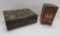 Two interesting wood boxes, jewelry boxes