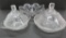 Two American pressed glass Willow Oak pattern covered candy dish and antique flint glass bowl