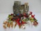 Vintage Christmas lot with ornaments and lights, real photo of vintage Christmas tree so Cool!