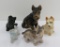 Dog figurines and scotty dog salt and pepper shakers, 2