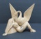 Art Deco metal figure, woman and swan, 5 1/2