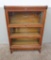 Lundstrom Three oak stacking lawyers bookcase with drawer, 48