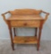 Pine Washstand with towel bars, single drawer