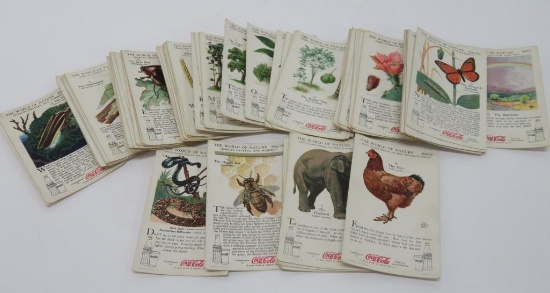67 Coca Cola The World of Nature cards, 4"