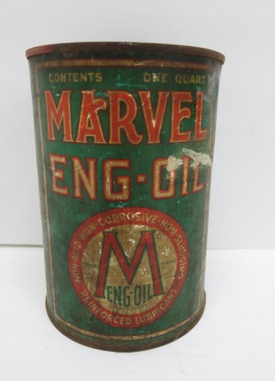 Marvel Eng-Oil can, one quart, open top, 5 1/2"