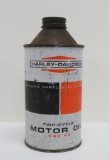 Harley Davidson cone top two cycle motor oil can, 5 3/4
