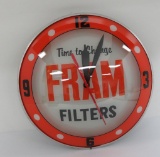 Fram Filters advertising Pam clock, working, bubble top, 15
