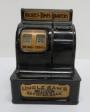 Uncle Sam 3 coin register bank, 4