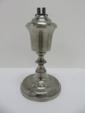 1800's Pewter Whale oil lamp, R Gleason, 7