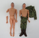 Two parts GI Joe dolls and camouflage outfit