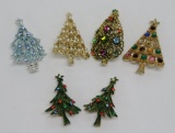 Six Christmas Tree pins, 2