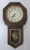 Very nice New Haven regulator clock, working, 33 1/2