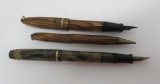 Two fountain pens and mechanical pencil