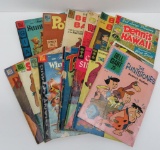 16 Dell and Gold Key cartoon comics, Popeye, Flintstones, Tom and Jerry and classics