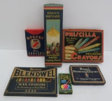 Vintage crayon and color pencil tins and packages