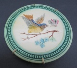 Majolica glaze tile of birds and butterfly, 6