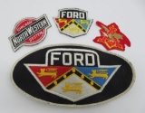 Vintage patches, Ford, Anheiser Busch, and Chicago Northwestern system