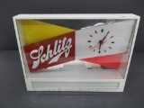 1955 Schlitz light up counter clock, working, Form 704