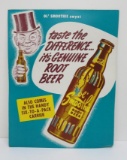 Ol Smoothie Root Beer cardboard advertising sign, easel style, 15