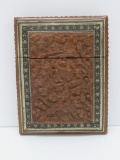 Lovely carved and inlay calling card holder, 4