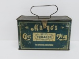 Mayo's Cut Plug tobacco tin, lunch pail style, 8 