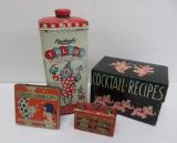 Circus themed tins and cartons