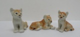 Three Lomonosov Porcelain lion cub figurines, 3