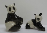 Lomonosov Porcelain Panda bear figurines, 3 1/2