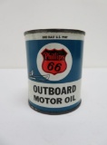 Phillips 66 Outboard Motor Oil, full, 1/2 pint, 3 1/4