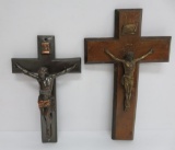 Wooden and metal crucifix, 13