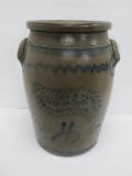Williams and Reppert Greensboro PA 4 gallon jar / crock, cobalt decorated, 15