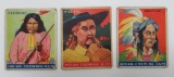Three 1933 Goudy Indian Chewing Gum trade cards